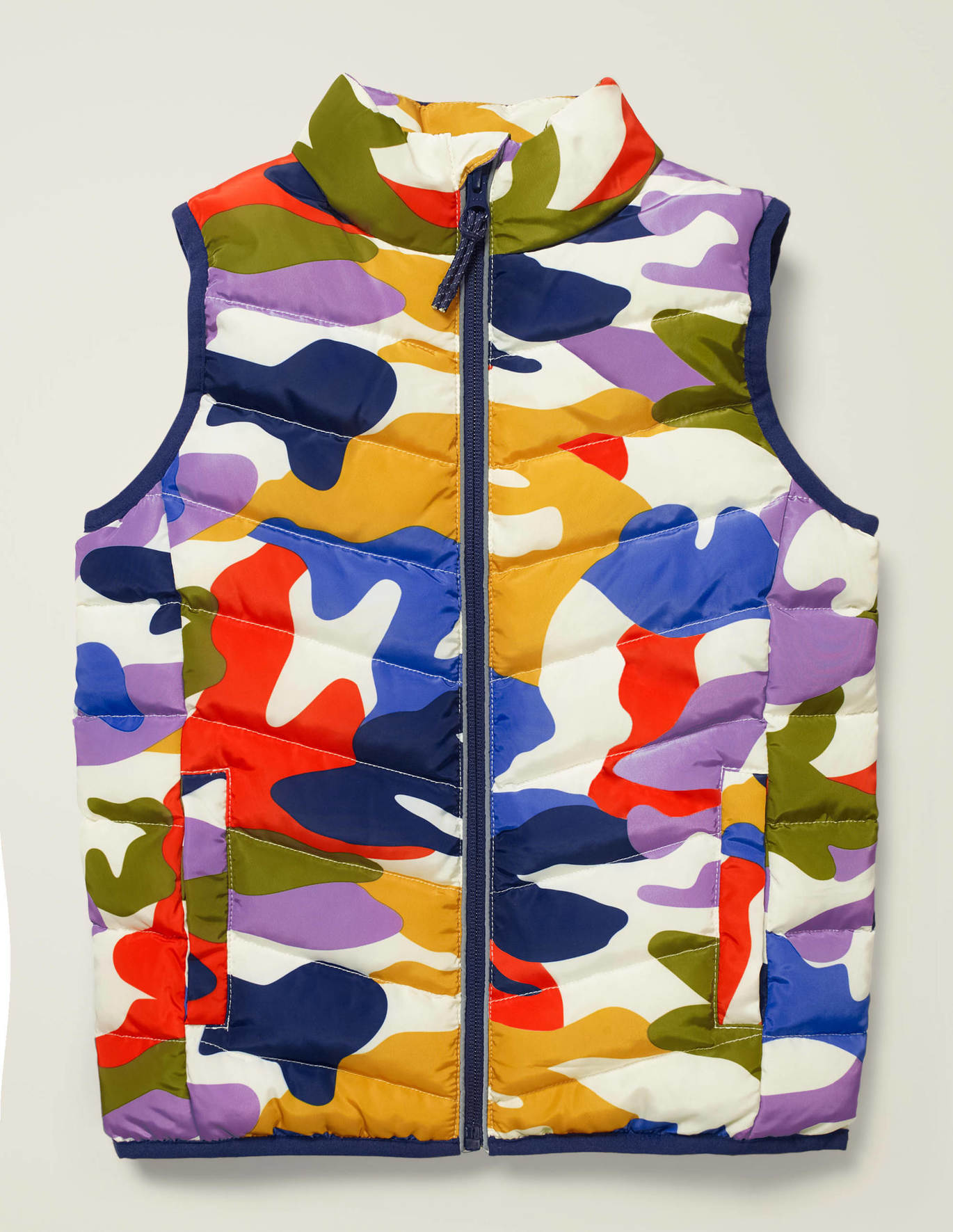 Cosy Puffer Gilet - College Navy/Rainbow Camo